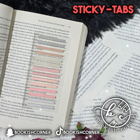 Thin Pink Sticky Tabs (short)