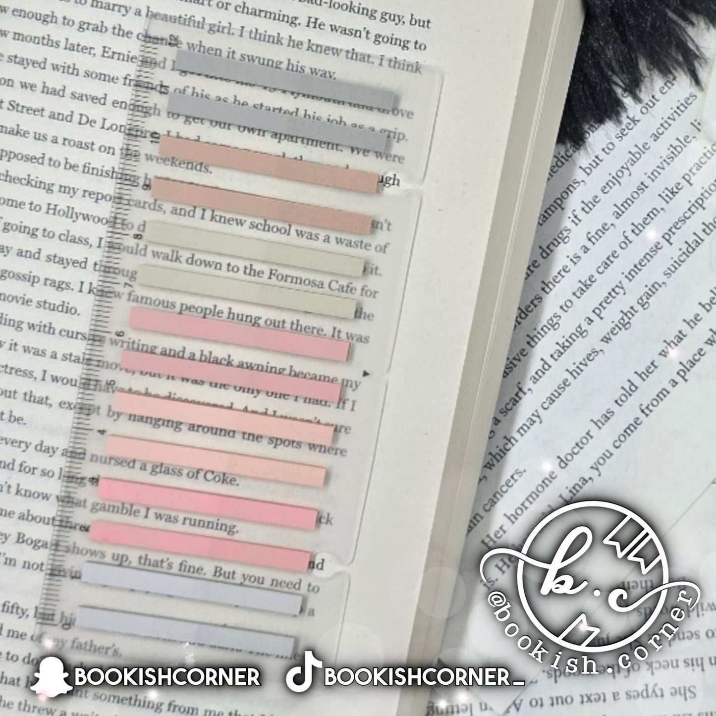 Thin Pink Sticky Tabs (short)