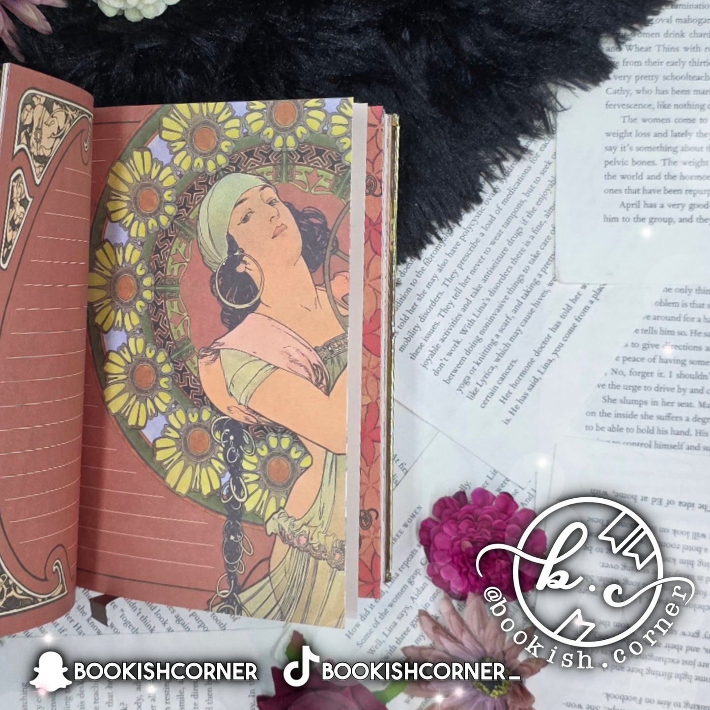 Vintage Girl Notebook - Beige