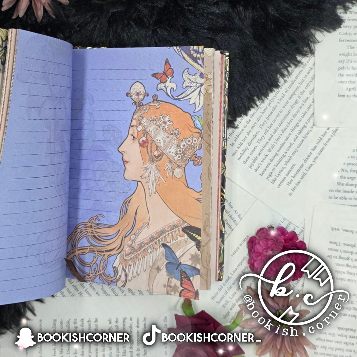 Vintage Girl Notebook - Beige