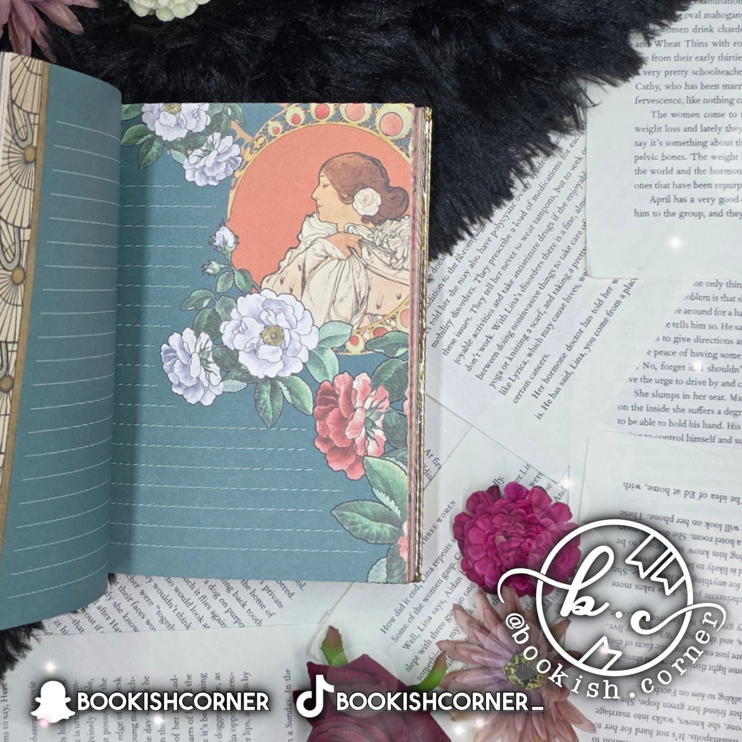 Vintage Girl Notebook - Beige