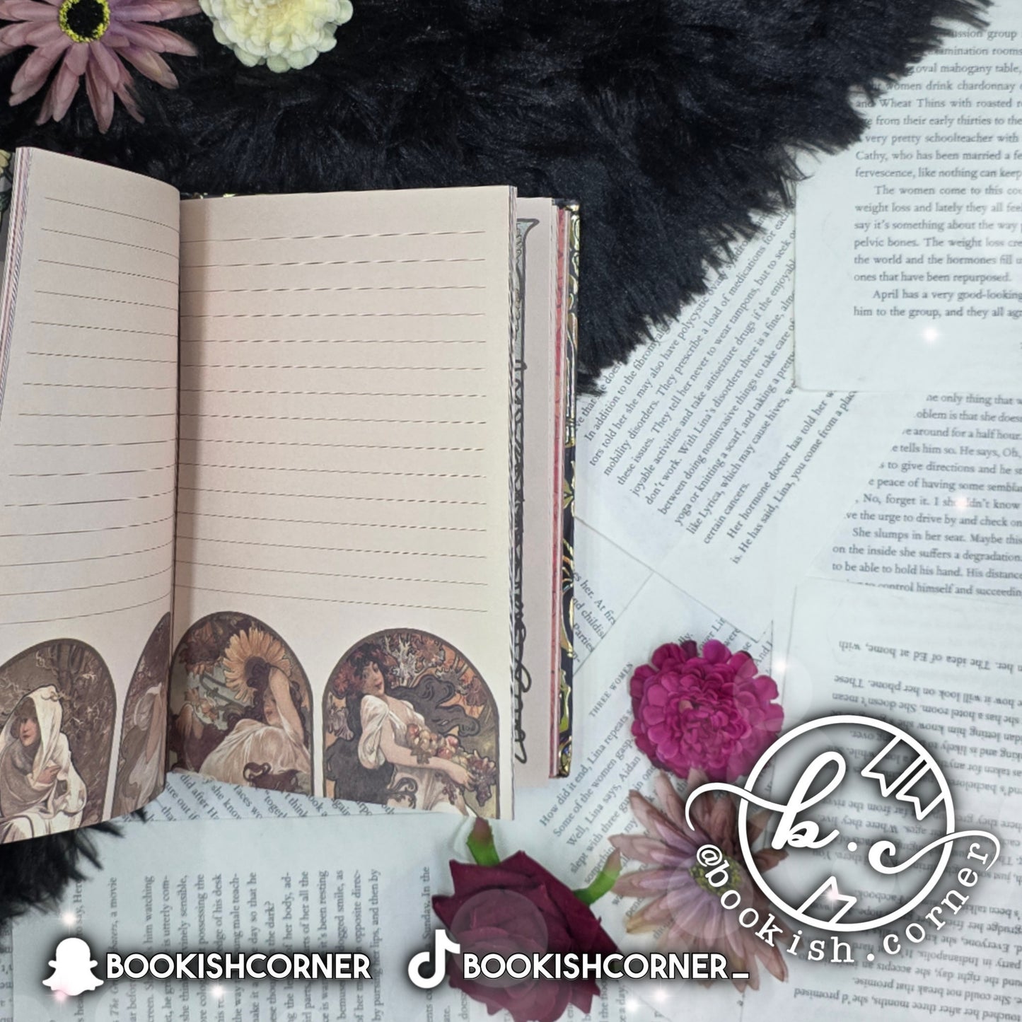 Vintage Girl Notebook - Beige