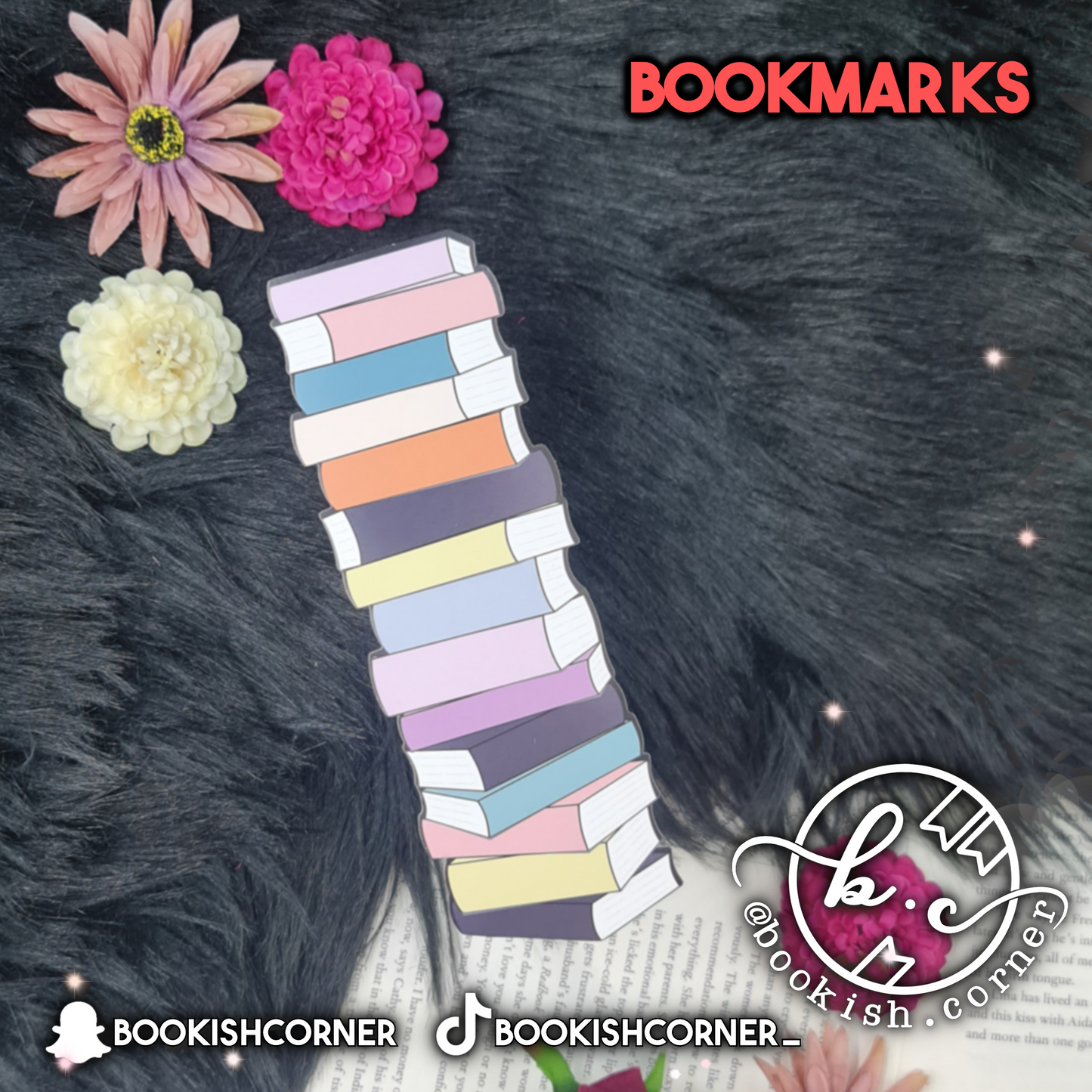 Book Stack Bookmark (D)