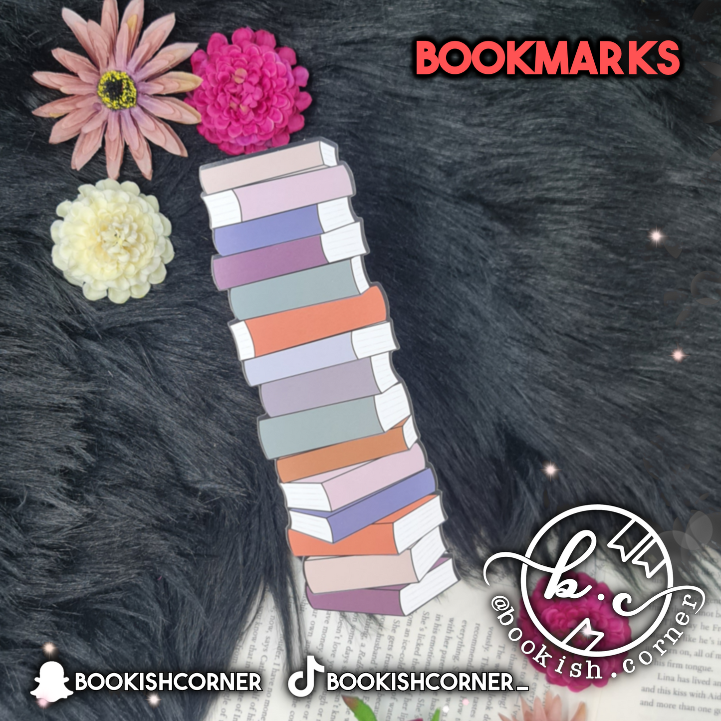 Book Stack Bookmark (E)