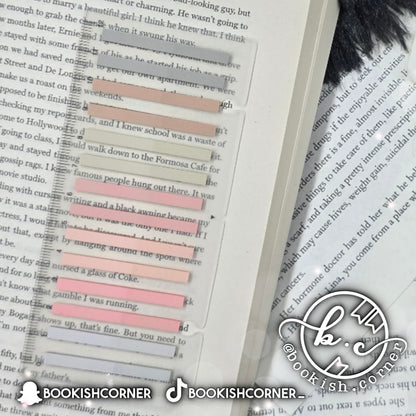 Thin Pink Sticky Tabs (short)
