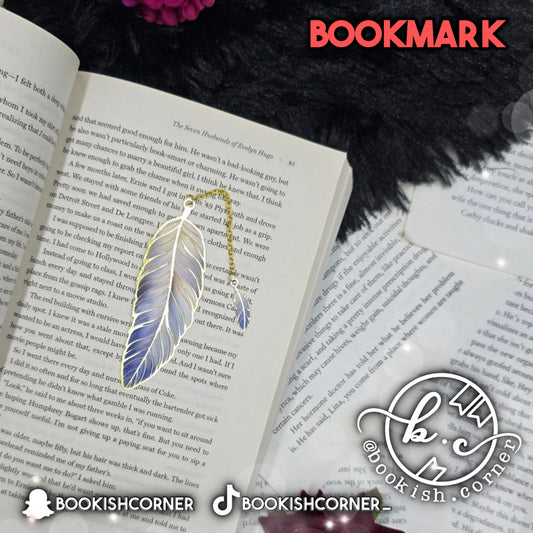 Feather Bookmark- Blue