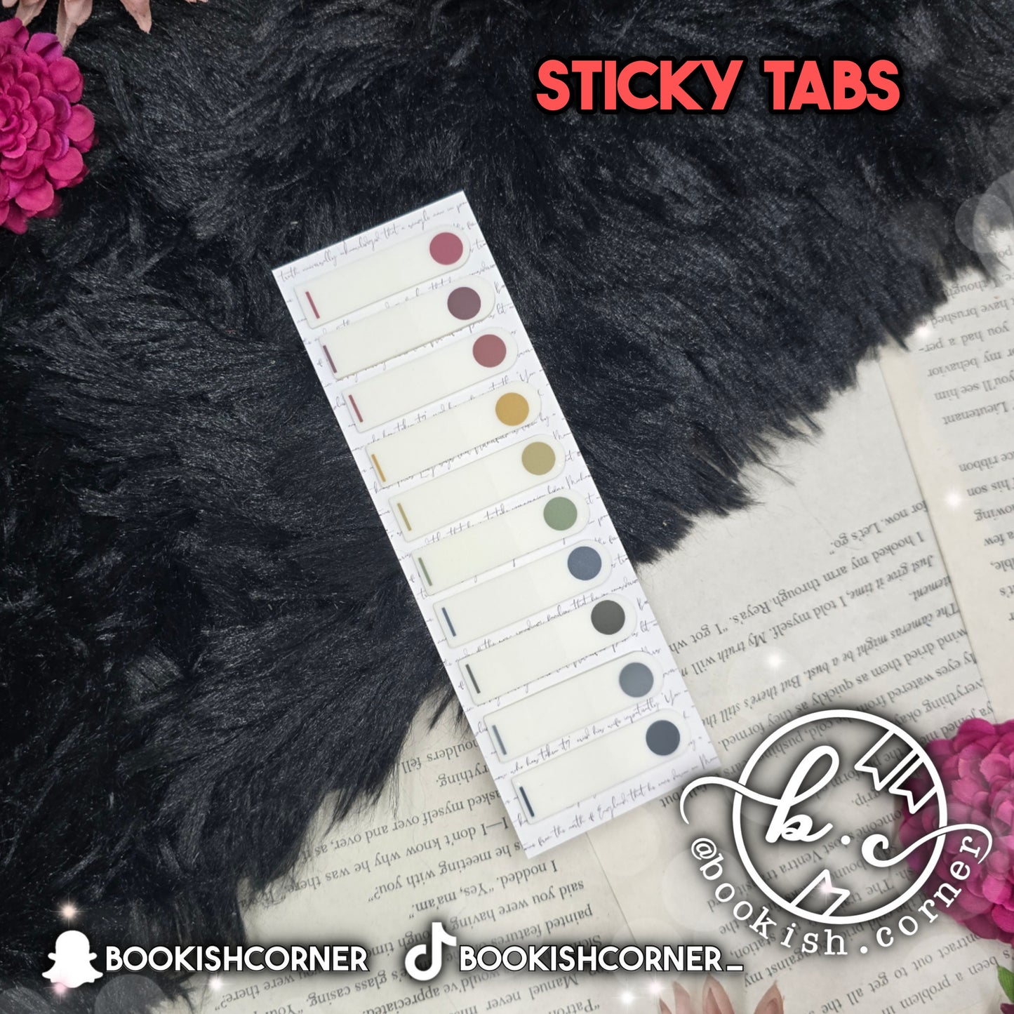 Dark Dots Sticky Tabs
