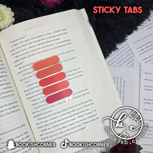 Rounded Sticky Tabs - Red