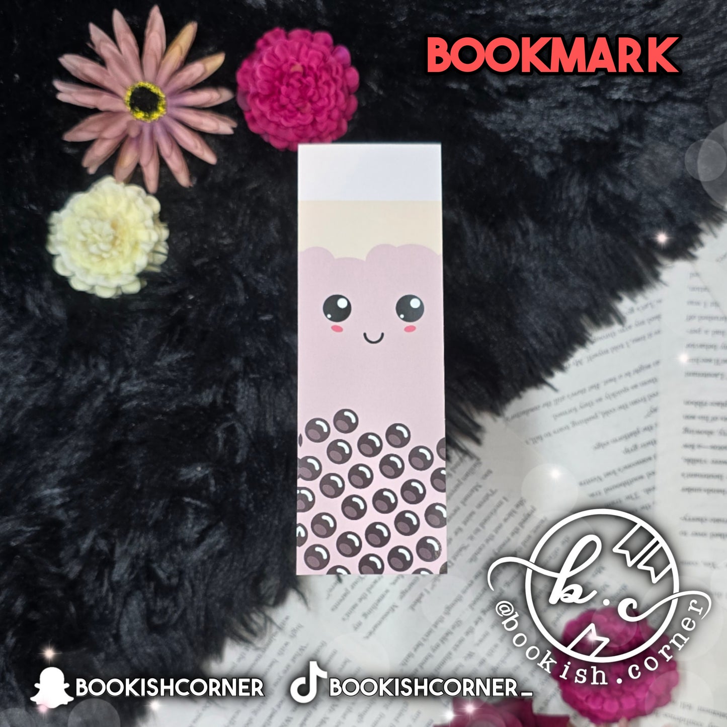 Boba Bubble Tea Bookmark