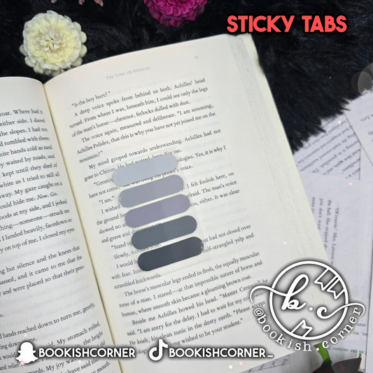 Rounded Sticky Tabs - Grey