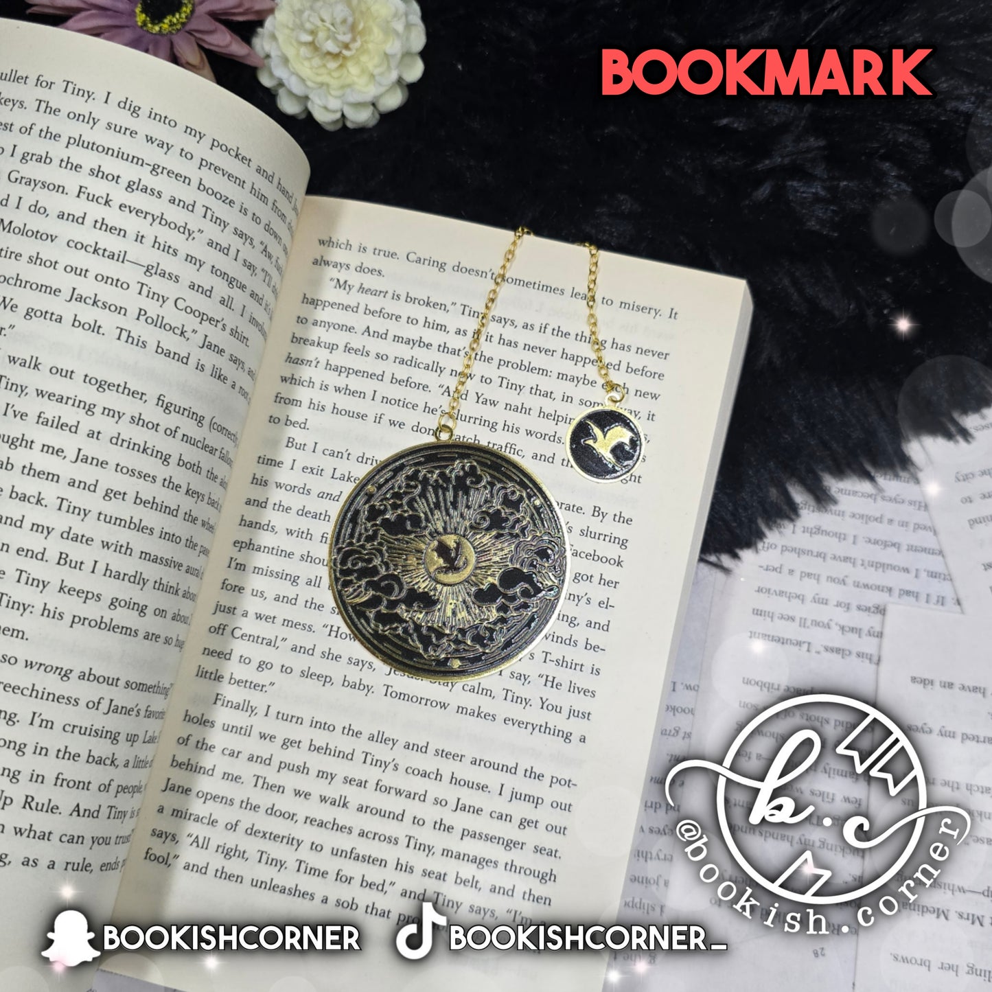 Fourth Wing Chain Bookmark (A)