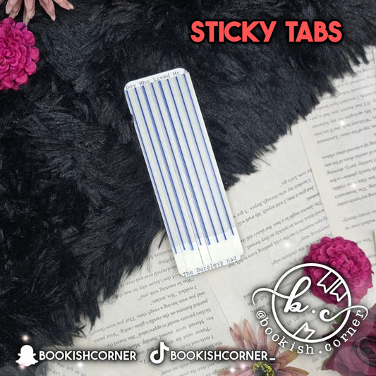Long Underline Sticky Tabs - Blue