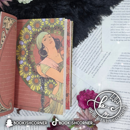 Vintage Girl Notebook - Beige