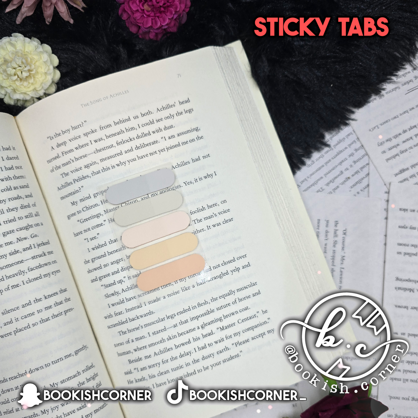 Rounded Sticky Tabs - Peach