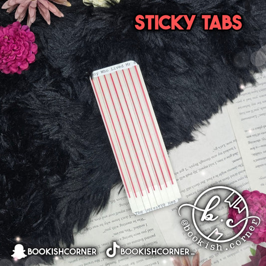 Long Underline Sticky Tabs - Red