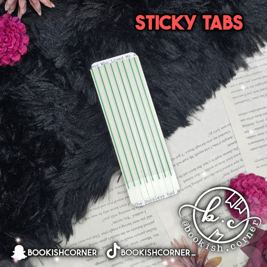 Long Underline Sticky Tabs - Green