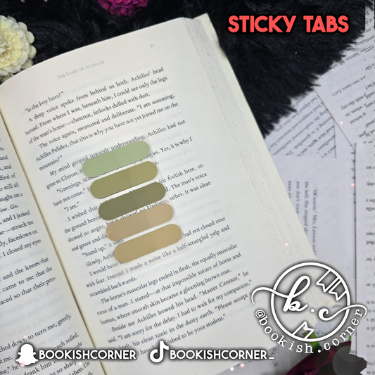 Rounded Sticky Tabs - Moss