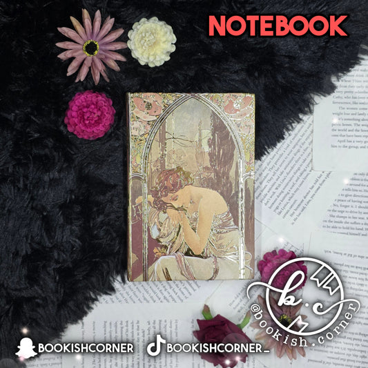 Vintage Girl Notebook - Beige