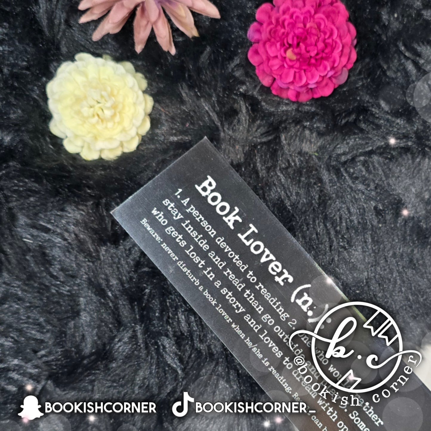 Booklover Black Bookmark