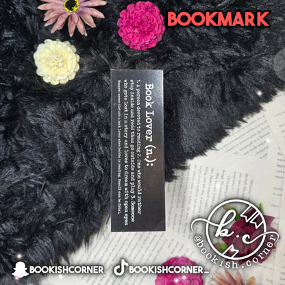 Booklover Black Bookmark