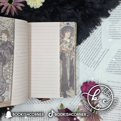 Vintage Girl Notebook - Beige